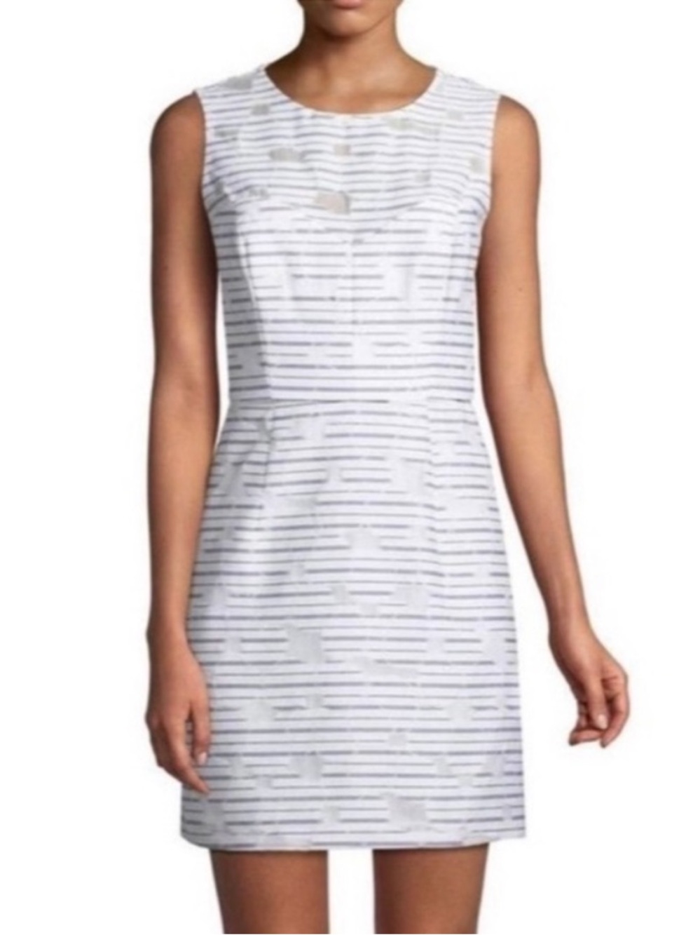 Milly Nina Stripe Burnout White Mini Dress